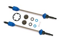 [ TRX-5551X ] Traxxas Driveshafts, Jato (steel constant velocity) (assembled with inner and outer dust boots) (1 pair) -TRX5551X