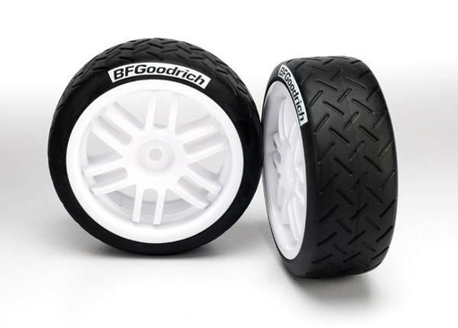 [ TRX-7372 ] Traxxas Tires and wheels, assembled, glued (Traxxas Rally wheels, BFGoodrich® Rally tires) (2) -TRX7372 