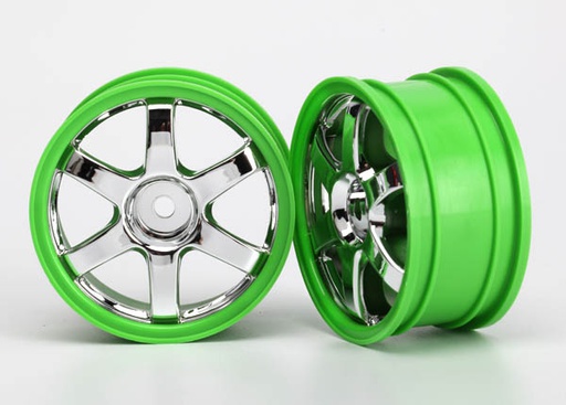 [ TRX-7374 ] Traxxas wheels volk racing te37 crome green