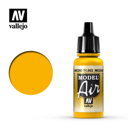 [ VAL71002 ] Vallejo Model Air Medium Yellow 17ml