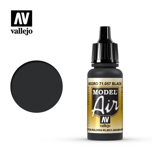 [ VAL71057 ] Vallejo Model Air Black 17ml