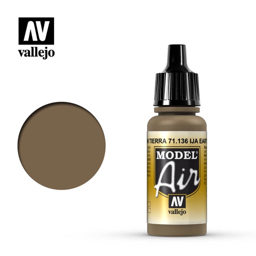 [ VAL71136 ] Vallejo Model Air IJA Earth Brown 17ml