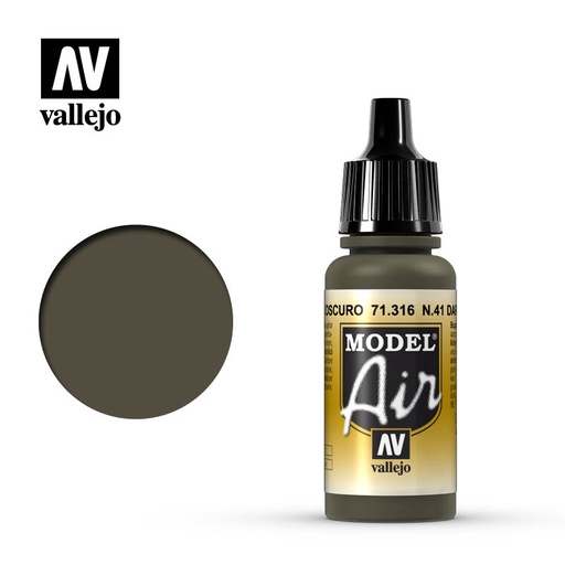 [ VAL71316 ] Vallejo Model Air N41 Dark Olive Drab 17ml