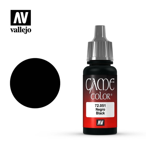 [ VAL72051 ] Vallejo Game Color Black 18ml