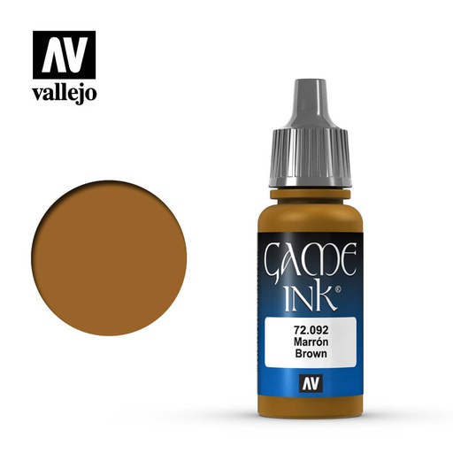 [ VAL72092 ] Vallejo Game Color Brown Ink 17ml