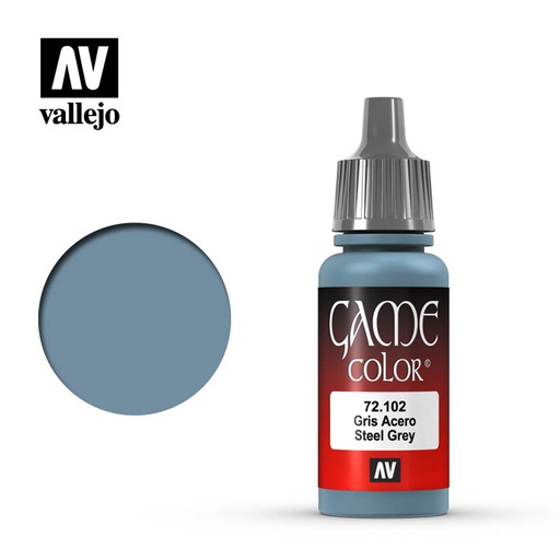 [ VAL72102 ] Vallejo Game Color Steel Grey 18ml