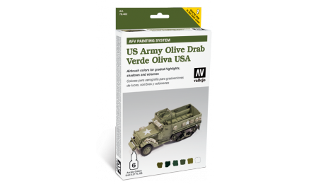 [ VAL78402 ] Vallejo AFV US Army Olive Drab Armour Painting System (6)