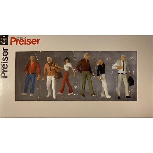 [ PRE68204 ] Preiser passants marchants 1/87 HO