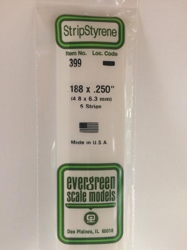 [ EG399 ] Evergreen strip 4,8x6,3x610mm ( 6st.)