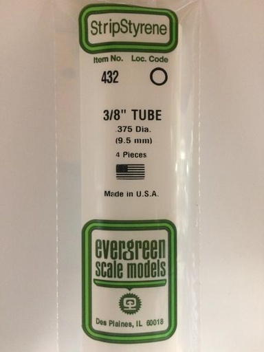 [ EG430 ] Evergreen styrene buis 7,9x610mm (5st.)