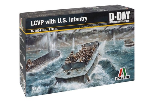 [ ITA-6524 ] Italeri LCVP With U.S. Infantry 1/35 (D-DAY Normandy 1944)