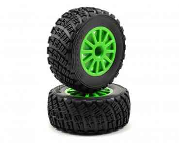 [ TRX-7473X ] Traxxas Tires &amp; wheels green wheels (2)