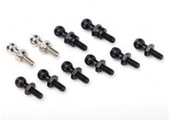 [ TRX-7540X ] Traxxas pivot balls: black(6), silver (2) black(long) (2)