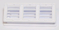 [ NMP090 ] halve luikrooster met horizontale lamellen / demi clairevoie 60x25 mm