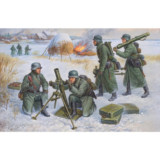 [ ZVE6209 ] Zvezda German mortar with crew 1941 - 1945 (winter)