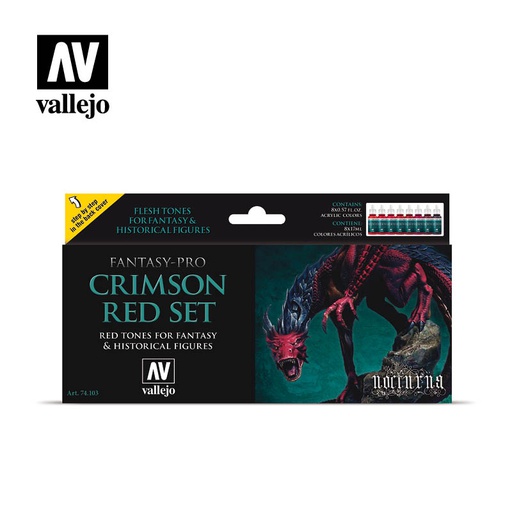 [ VAL74103 ] Vallejo Crimson red set 8x17ml