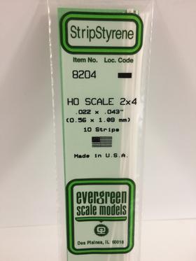 [ EG8204 ] Evergreen styrene strip 0.56x1.09x35.5mm 10st