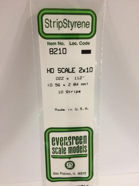 [ EG8210 ] Evergreen styrene strip 0.56x2.84x350mm 10st