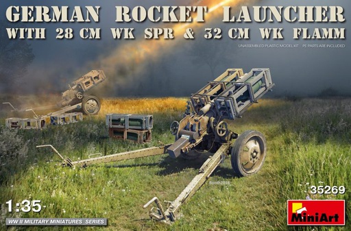[ MINIART35269 ] German rocket launcher with 28 cm wk spr &amp; 32 cm wk flam