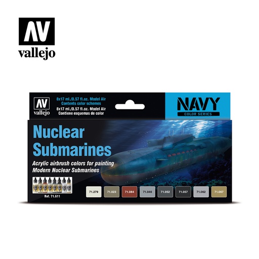 [ VAL71611 ] Vallejo Nuclear submarines 8x17ml