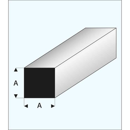 [ RA407-54 ] Raboesch PLASTIC VIERKANT VOL PROFIEL 2.5 mm 1 meter