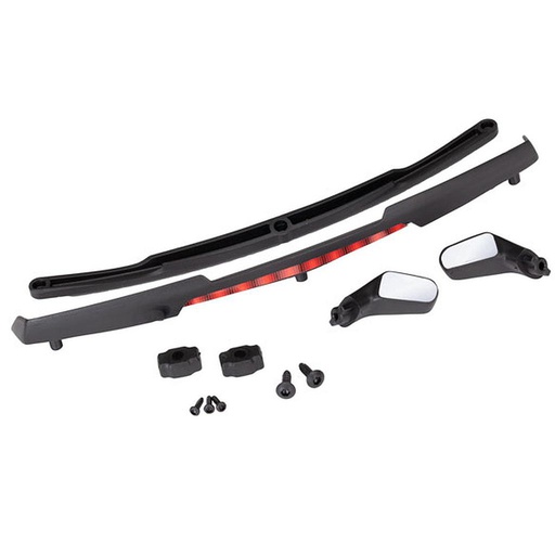 [ TRX-8388 ] Traxxas Mirrors, side, black (left &amp; right)/mirror retainers(2) / spoiler - TRX8388