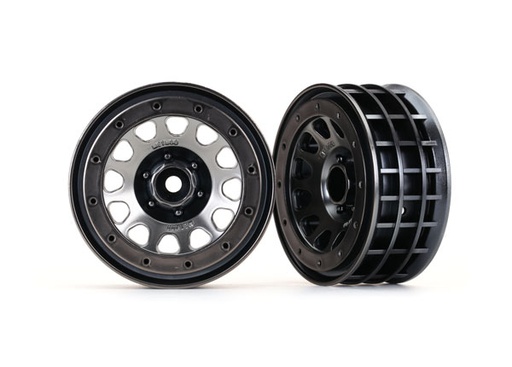 [ TRX-8171 ] Traxxas Wheels, method 105, 2.2 (black chrome, beadlock) beadlock rings not included - TRX8171