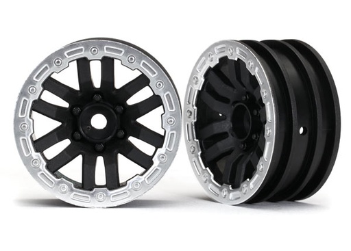 [ TRX-8271X ] Traxxas wheels, TRX-4 1.9 (satin beadlock) (2) - TRX8271X