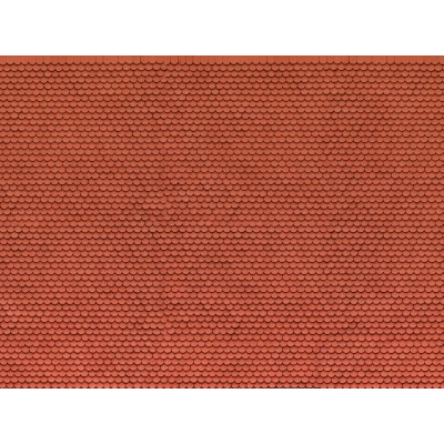 [ NO56690 ] Noch 3D-Kartonplaat &quot;Schubpannen&quot; rood 25 x 12,5 cm