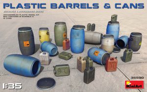 [ MINIART35590 ] Plastic barrels &amp; cans 1/35