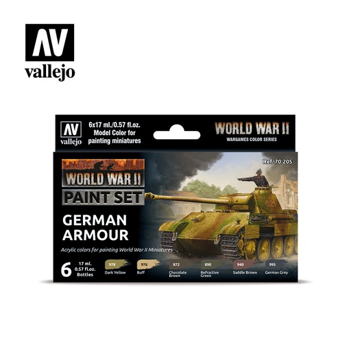 [ VAL70205 ] Vallejo german armour paint set WWII (6x17ml)
