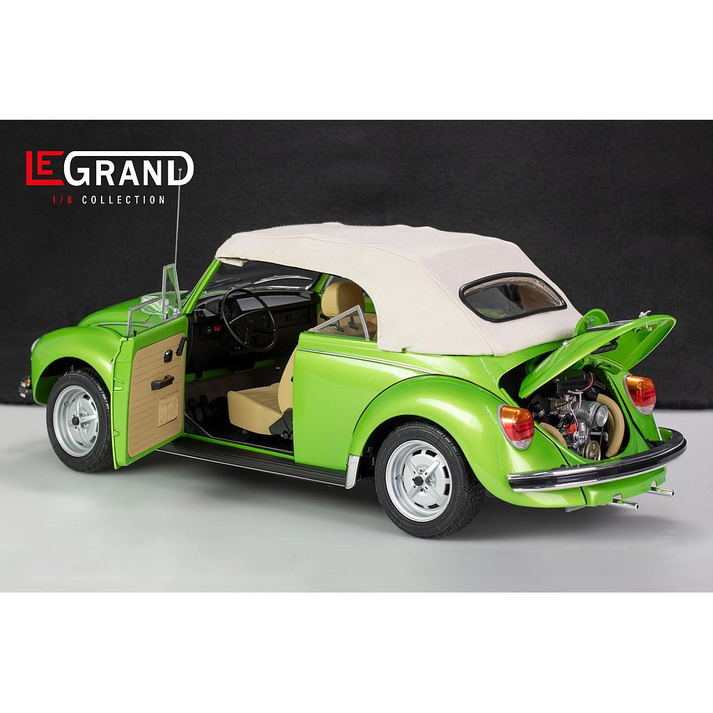 voorkant Doelwit passie LE101 ] VW kever cabrio 1303 groen 1976 1/8 (Le grand collection) |  Modelbouw Baillien