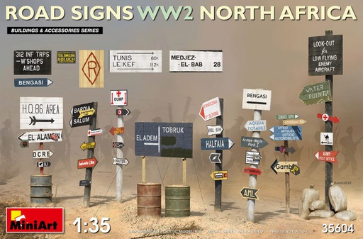 [ MINIART35604 ] Miniart Road signs WW2 North Africa 1/35
