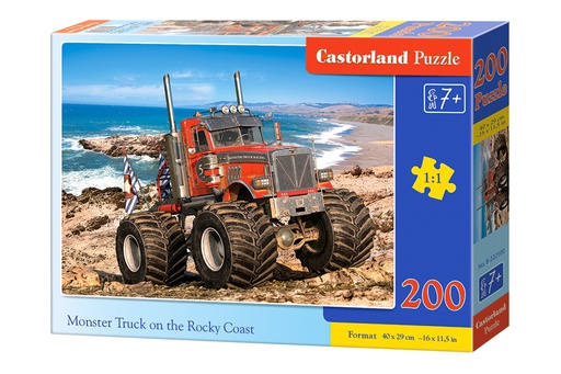 [ CASTOR222100 ] Castorland monster truck on the rocky coast (200 stukjes)