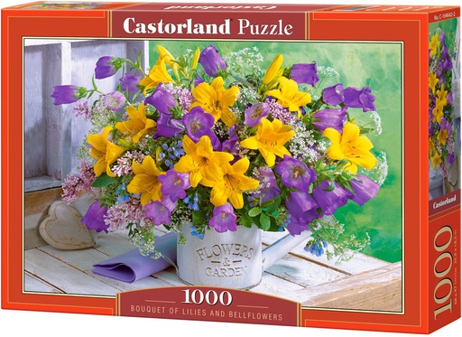 [ CASTOR104642 ] Castorland puzzle Bouquet of lilies and bellflowers (1000 stukjes)