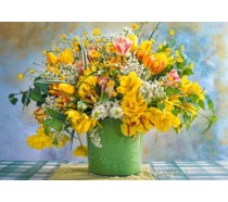 [ CASTOR104567 ] Castorland puzzle spring flowers in green vase (1000 stukjes)