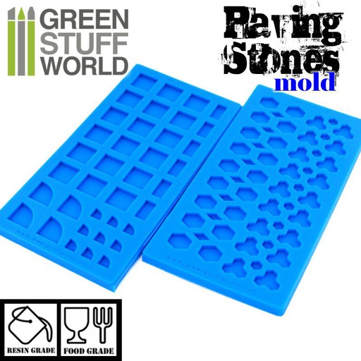 [ GSW1508 ] Green stuff world Silicone molds - Paving stones