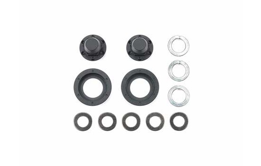 [ T56556 ] Tamiya hub nuts for single wheels black 2pcs