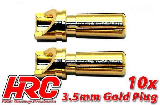 [ HRC9003M ] Gold connector 3.5 mm male 10pcs 