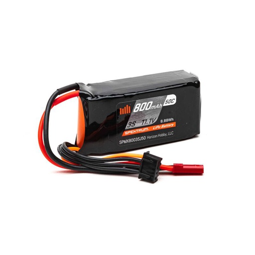 [ SPMX8003SJ50 ] Spektrum SMART Lipo batterij 800mAh 3S 11.1V - 50C