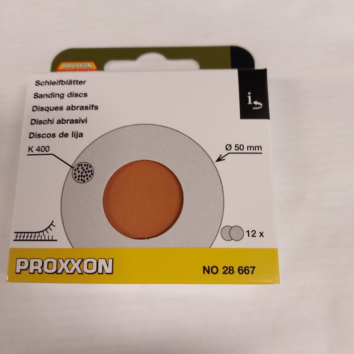 [ PX28667 ] Proxxon Silicium-karbide slijpschijf 50mm korrel 400 (12stuks)