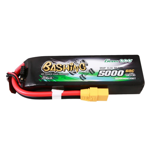 [ GEA503S60X9GT ] Gens ace G-tech 5000Mah 11.1V 3s1p 50C lipo battery with XT-90 connector 