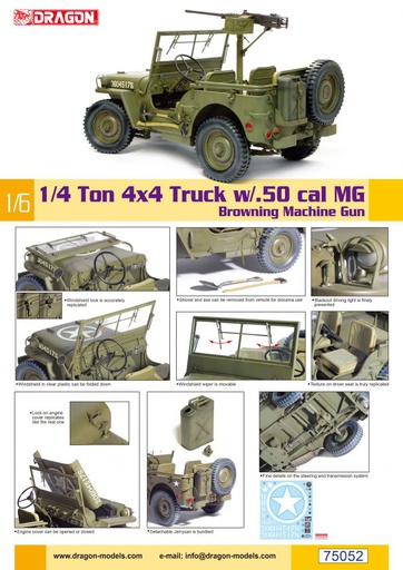 [ DRA75052 ] Dragon 1/4 ton 4x4 truck w/M2.5-CAL