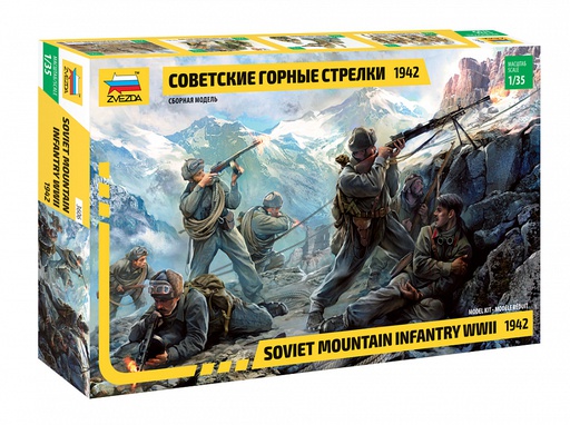 [ ZVE3606 ] Zvezda SOVIET MOUNTAIN INFANTRY WWII 1942  1/72