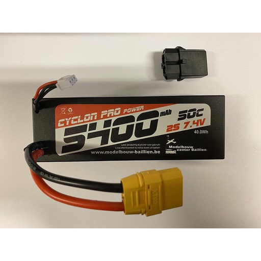 [ PROC-49125-XT PL ] Lipo 50C - 5400Mah - 2S - 7.4V - XT90 - Hard Case