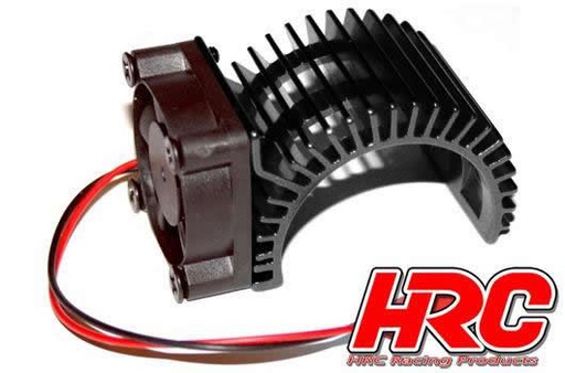 [ HRC5834BK ] Motor Heat Sink - SIDE with Brushless Fan - 5~9 VDC - 540 motors - Black