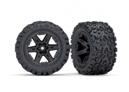 [ TRX-6774 ] Traxxas Tires &amp; wheels, assembled, glued (2.8&quot;) (RXT black wheels, Talon Extreme tires, foam inserts) (2WD electric rear) (2) (TSM rated) - TRX6774
