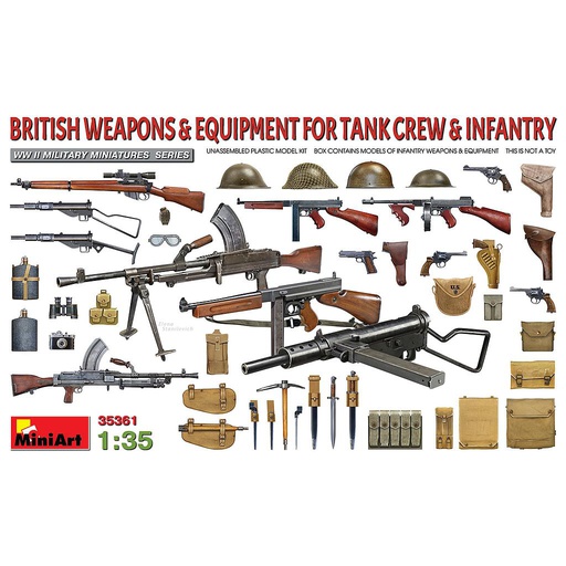 [ MINIART35361 ] British Weapons &amp; Equipment For Tank Crew &amp; Infantry 1/35