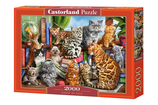 [ CASTOR200726 ] Castorland puzzle House of Cats - 2000 stukjes 