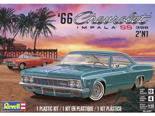 [ RE4497 ] Revell '66 Chevrolet Impala SS 396 2'n1 1/25